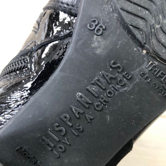 Hispanitas Women's Leather Suede Zipper Embellishments Ankle Boots Black Size 36 - Picture 5 of 5